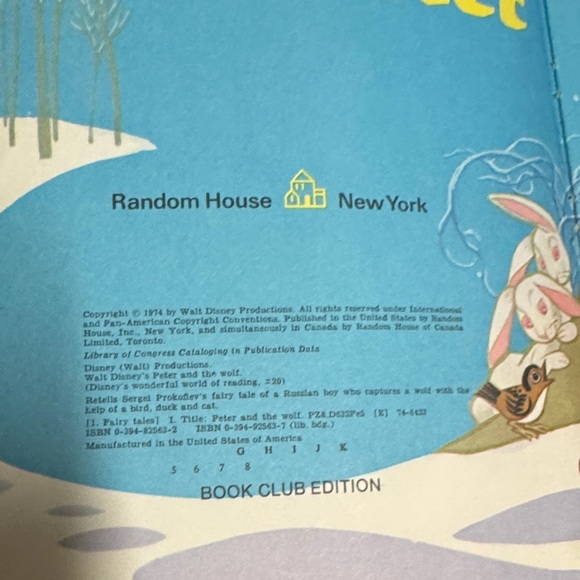 Disney's Peter and the Wolf Book - vintage 1974 book with complementary CS - Picture 10 of 10